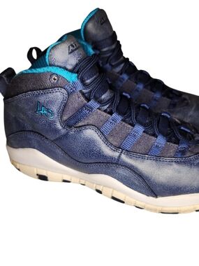 YOUTH Nike Air Jordan 10 Retro Los Angeles Ocean Fog Blue Sneakers Size 6.5Y